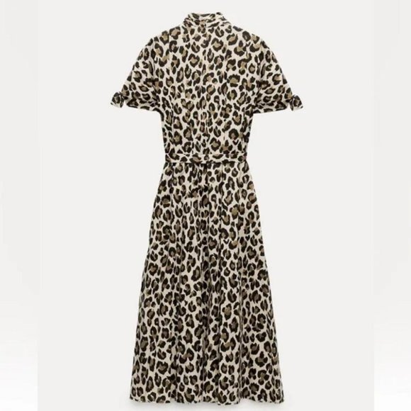 ZARA ANIMAL PRINT SHIRT DRESS ZW COLLECTION - Picture 4 of 4